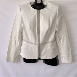 Calvin Klein Collarless Zip Front Blazer